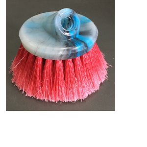 Red round brush 4.5" flow thru