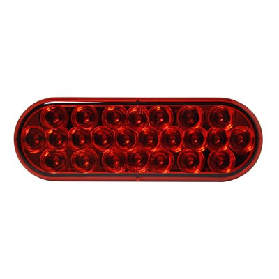 Lumière Rouge 2"x 6" oval, 24-DEL, STT Lumière Rouge 2"x 6" oval, 24-DEL, STT
