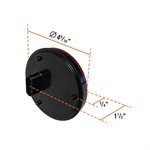 LED 4" Multi-function lamp STTB 12v Red