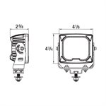 Heated lens Flood lamp 4.75"*4" HD