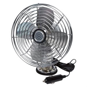 Metal fan, 2 speed, 12 volt
